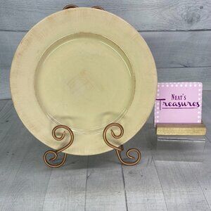 Tabletops BELVEDERE All Tan Terracotta Hand Painted Ceramic One Dinner Plates